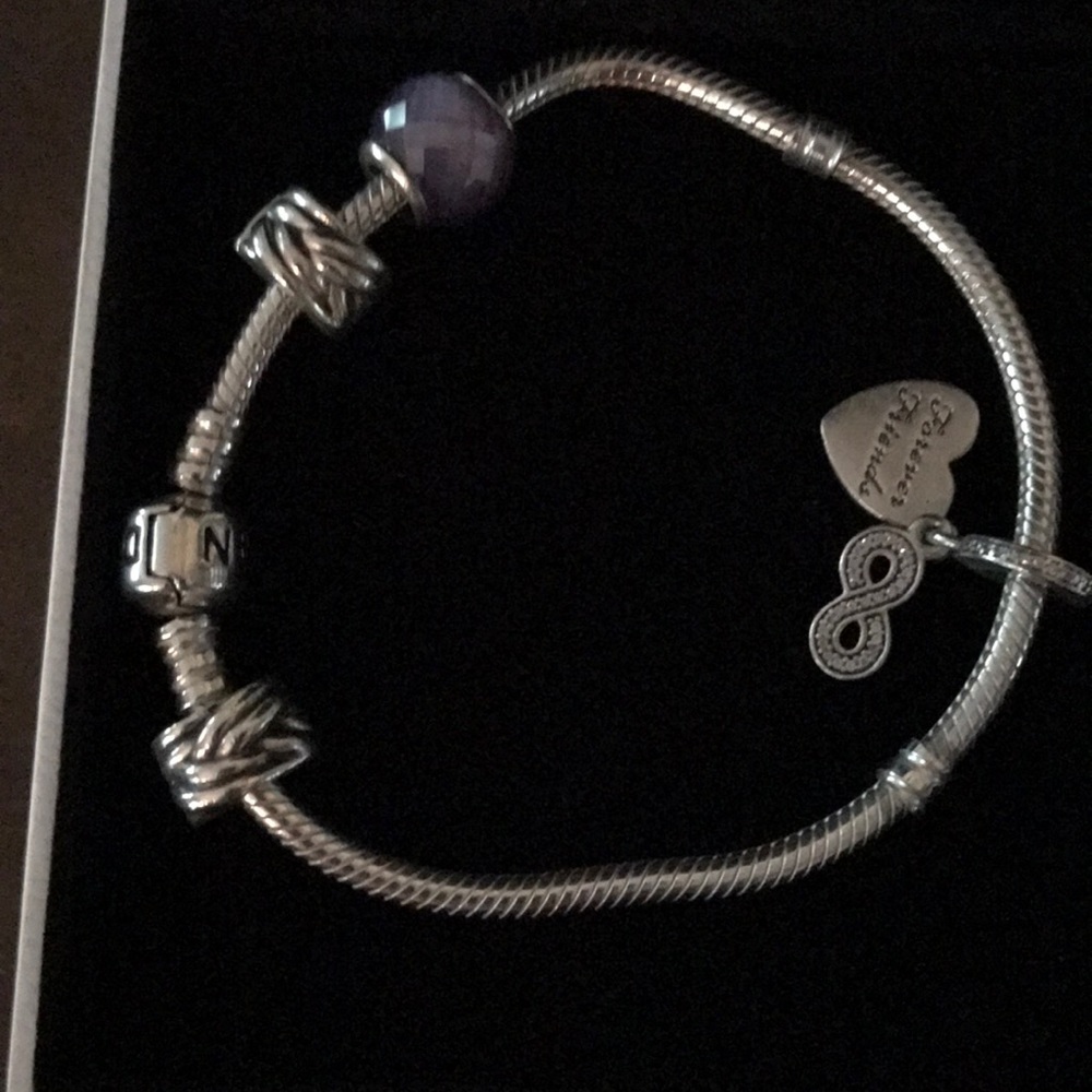 Pandora bracelet with charms and spacers